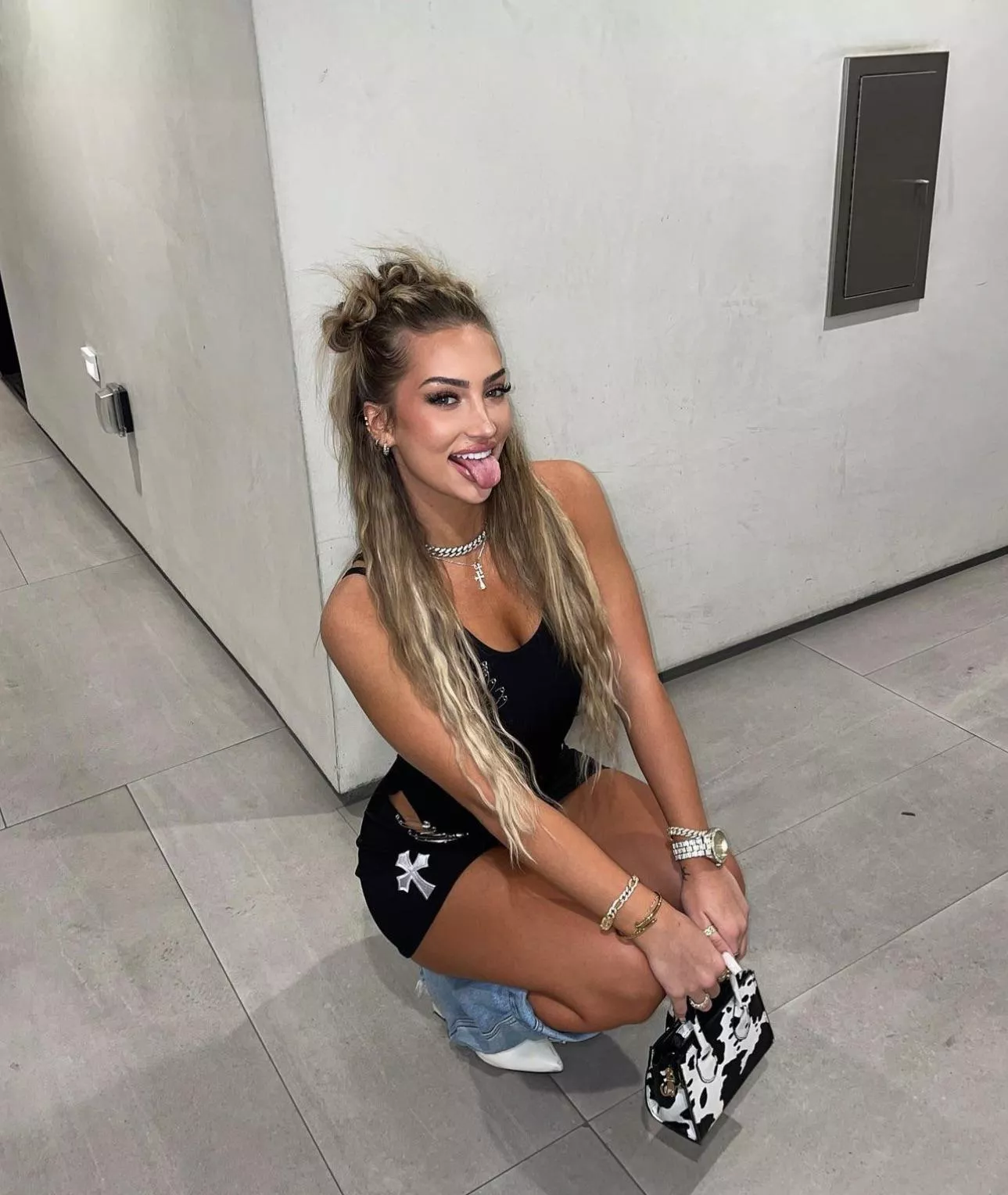 Ready for her night out