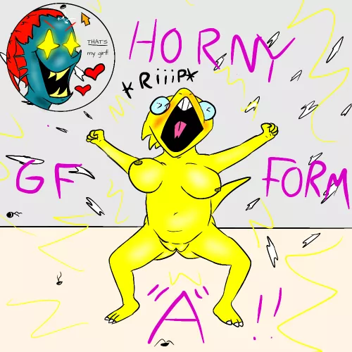 The power of horniness shines upon you [Alphys] [Undyne]