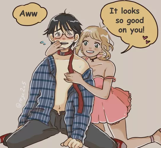 This would be the dream, to be collared and owned. [ Artist: @mge2x5. Patreon post.]