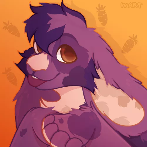 Trend the Rabbit headshot (commissioned artwork :) ) @martalomew on twitter!!!