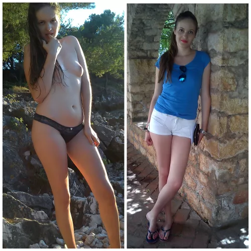 Which outfit do you pick? She can do both. 😎