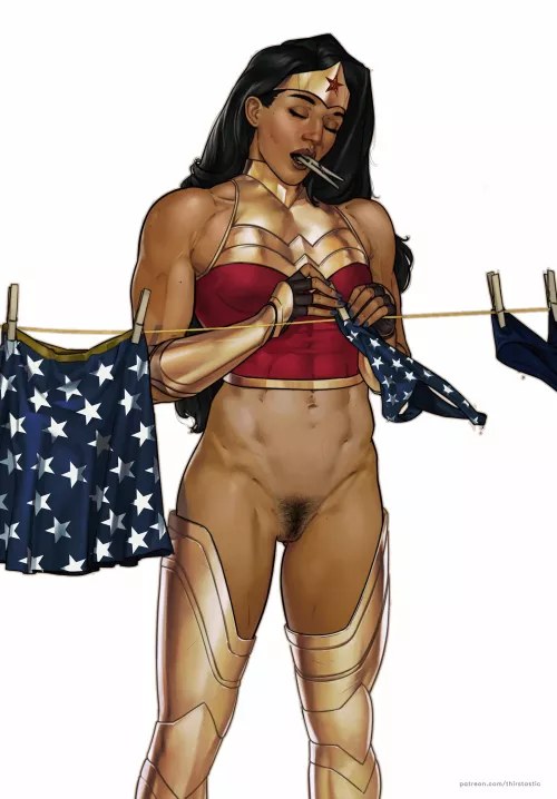 Wonder Woman laundry day [DC] (Dima Ivanov)