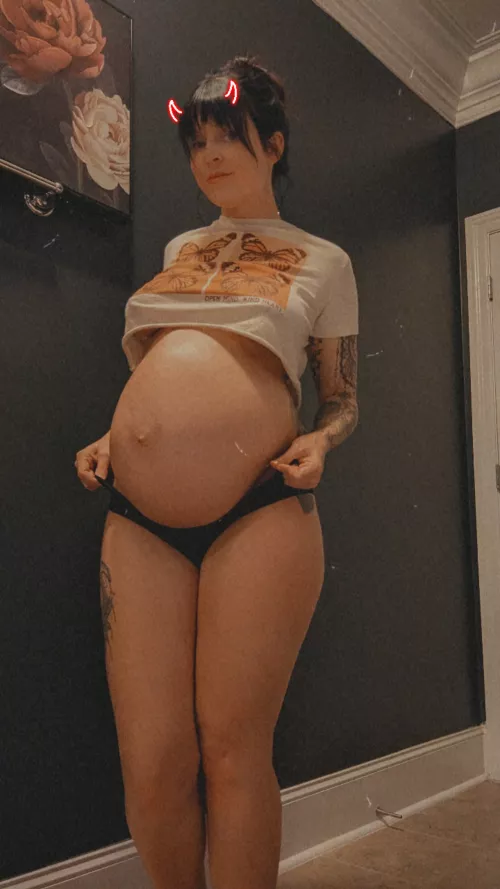 you might have to hold my belly in order to reach the fun stuff