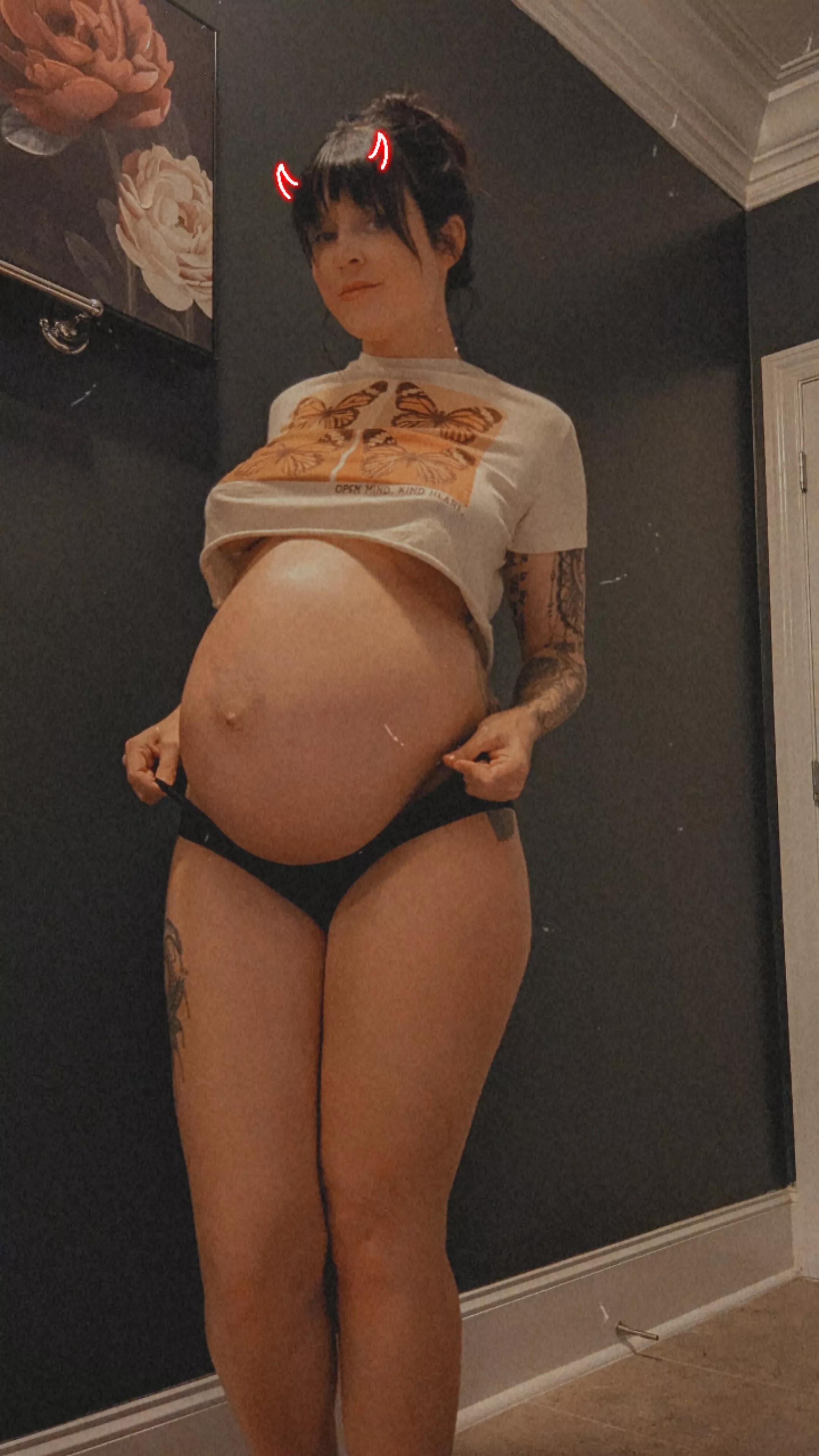 you might have to hold my belly in order to reach the fun stuff