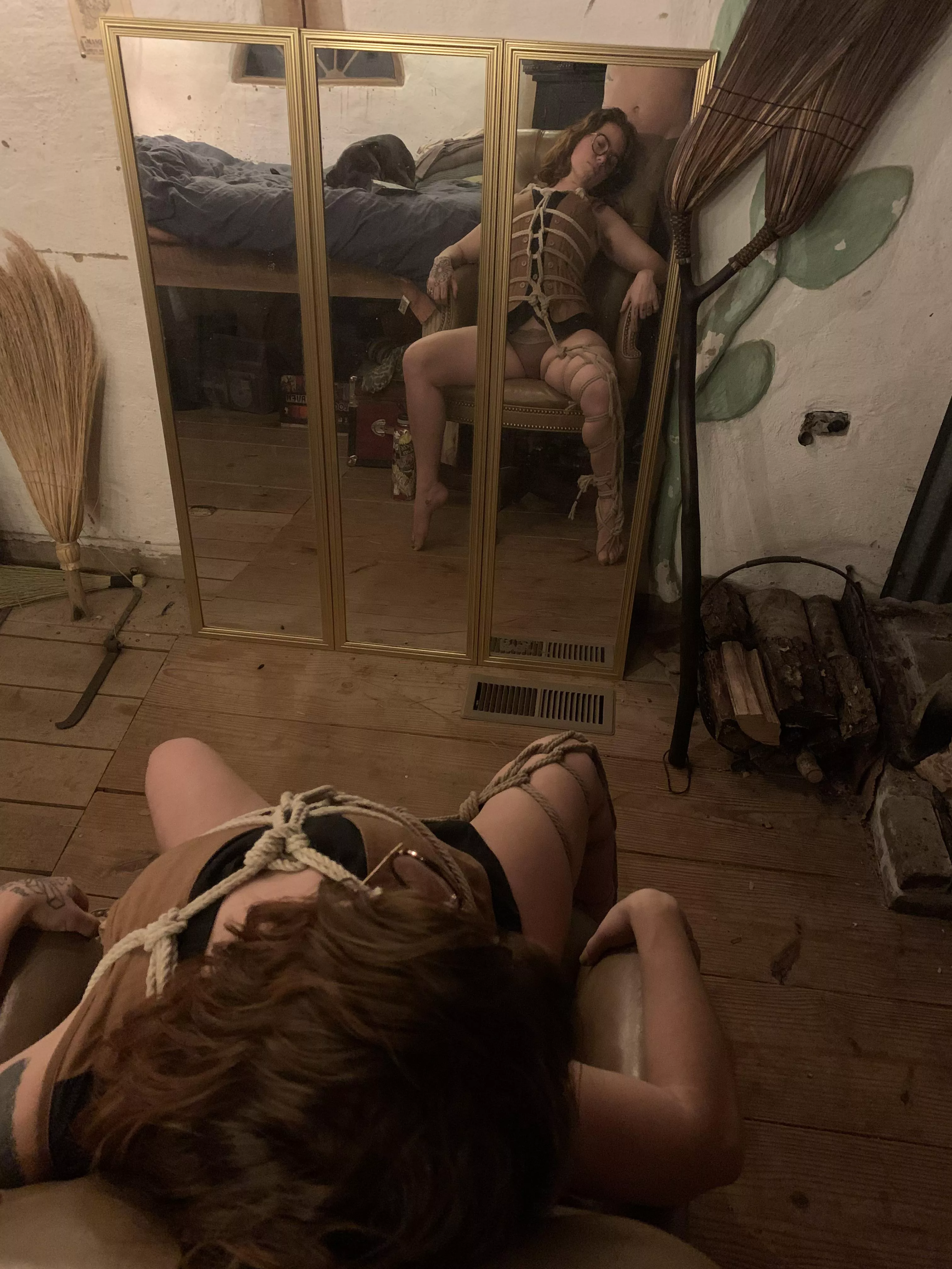 A little rope play before bed to clear the head.