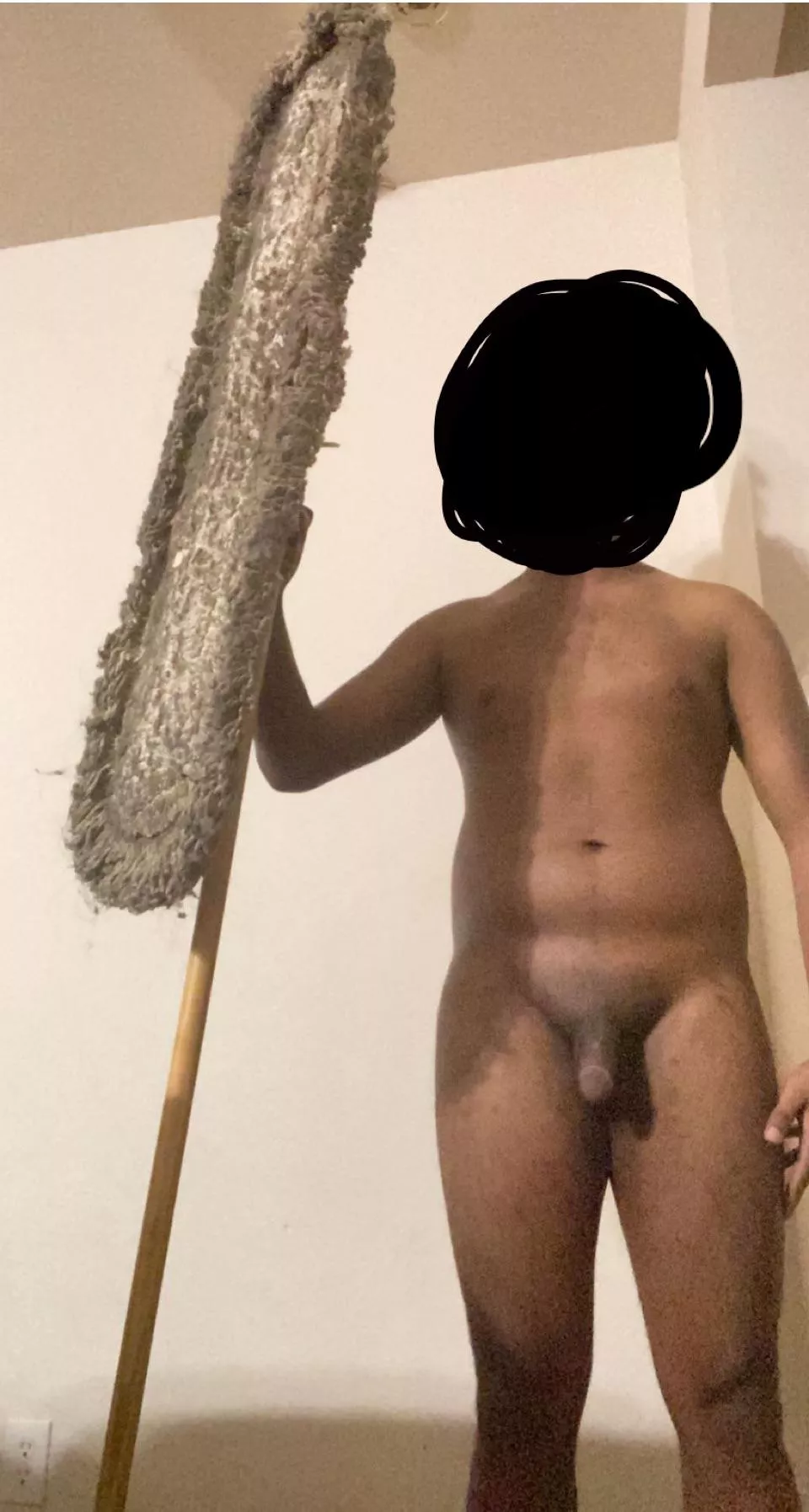 Cleaning naked is so much more fun
