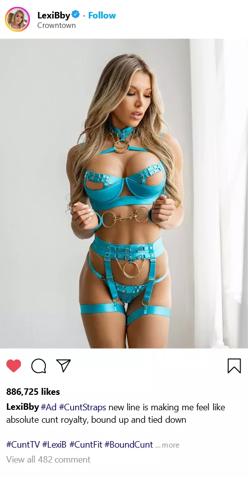 (Cuntagram) @LexiBby - Cuntstraps is the best a cunt can serve in!!