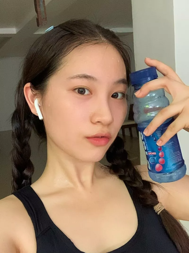 Cute Korean post workout