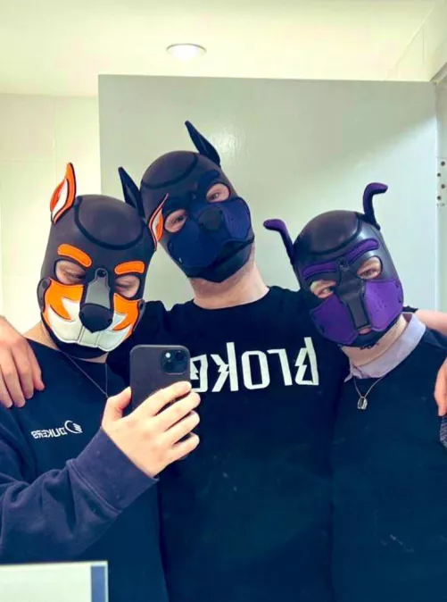 Enjoying my first pup out with my bros!