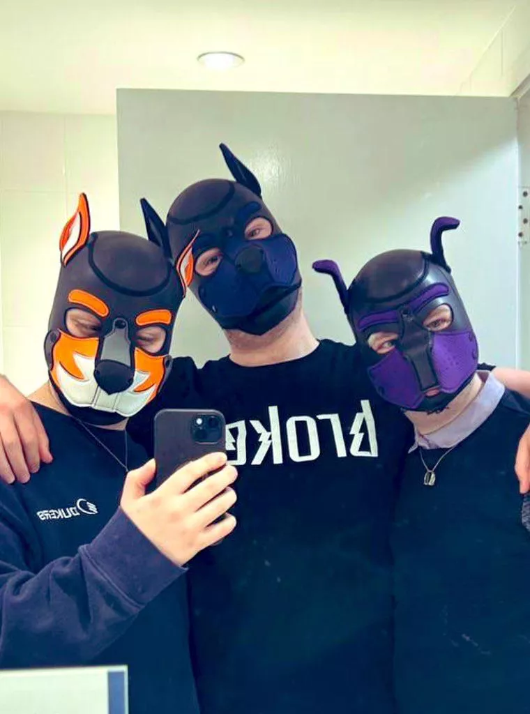 Enjoying my first pup out with my bros!