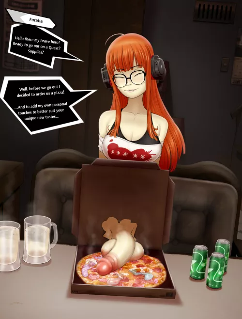 Futaba made pizza (Dixieduckart)