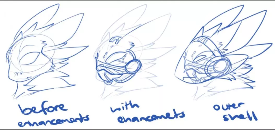 Hi.Am building a protogen furrsuit And i want to do something like this.Any sugestions for species under visor