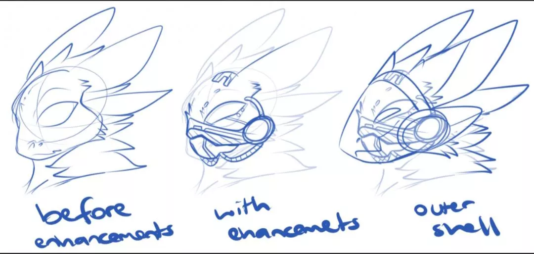 Hi.Am building a protogen furrsuit And i want to do something like this.Any sugestions for species under visor