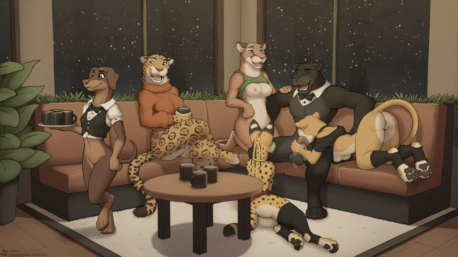 Hot Drinks [MMFFFF] (Jishinu)