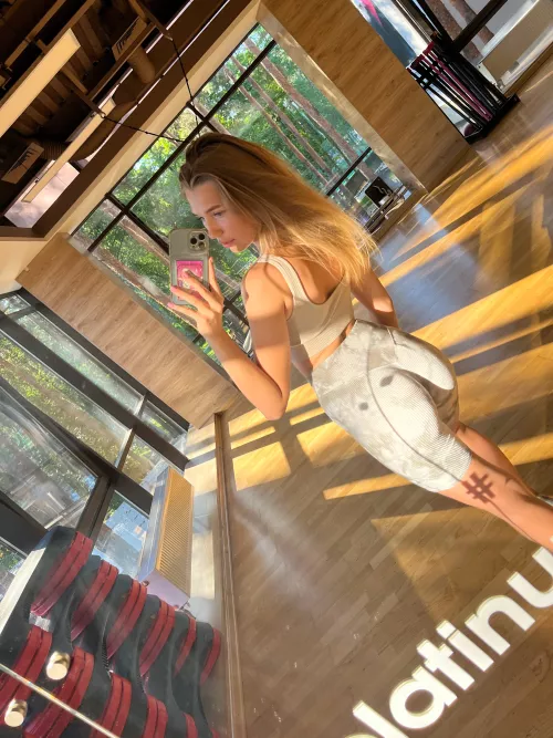 I like to take a few pictures after a good workout