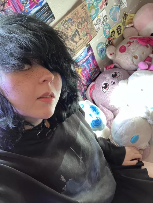 I swear there’s barely room for me any more I have too many stuffed animals