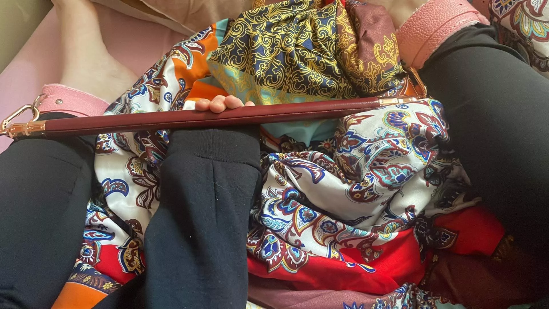 I’m so excited Because I bought this beautiful spreader bar but I need to find a way that I can safely reduce the amount of wiggle room my legs have!