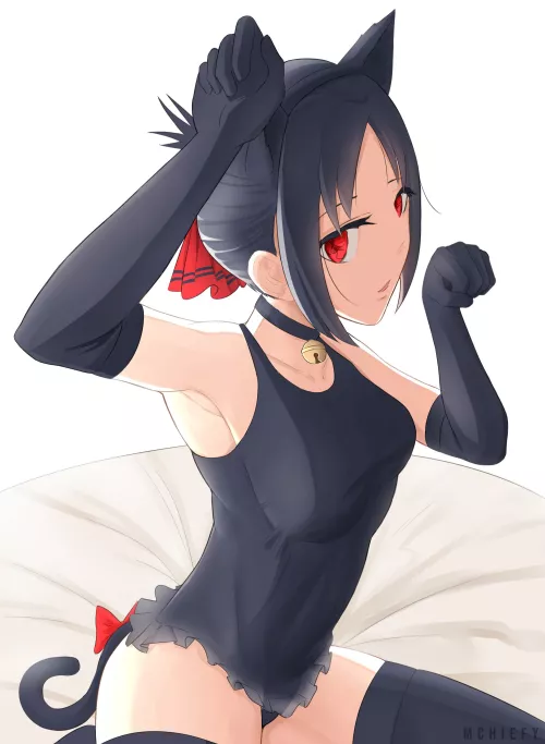 Kaguya as Kuroneko (By MChiefy) [Kaguya-Sama: Love is War]