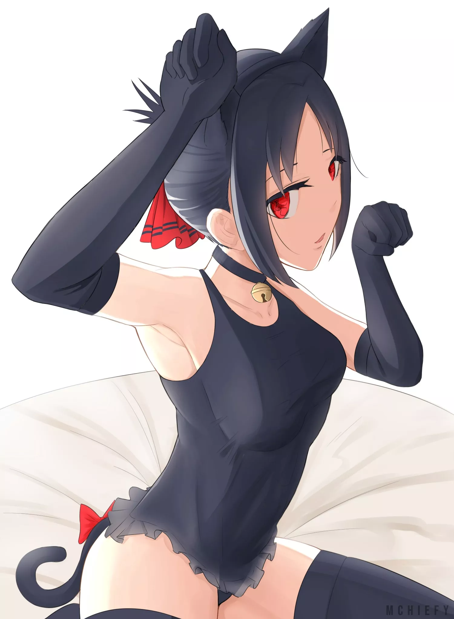 Kaguya as Kuroneko (By MChiefy) [Kaguya-Sama: Love is War]