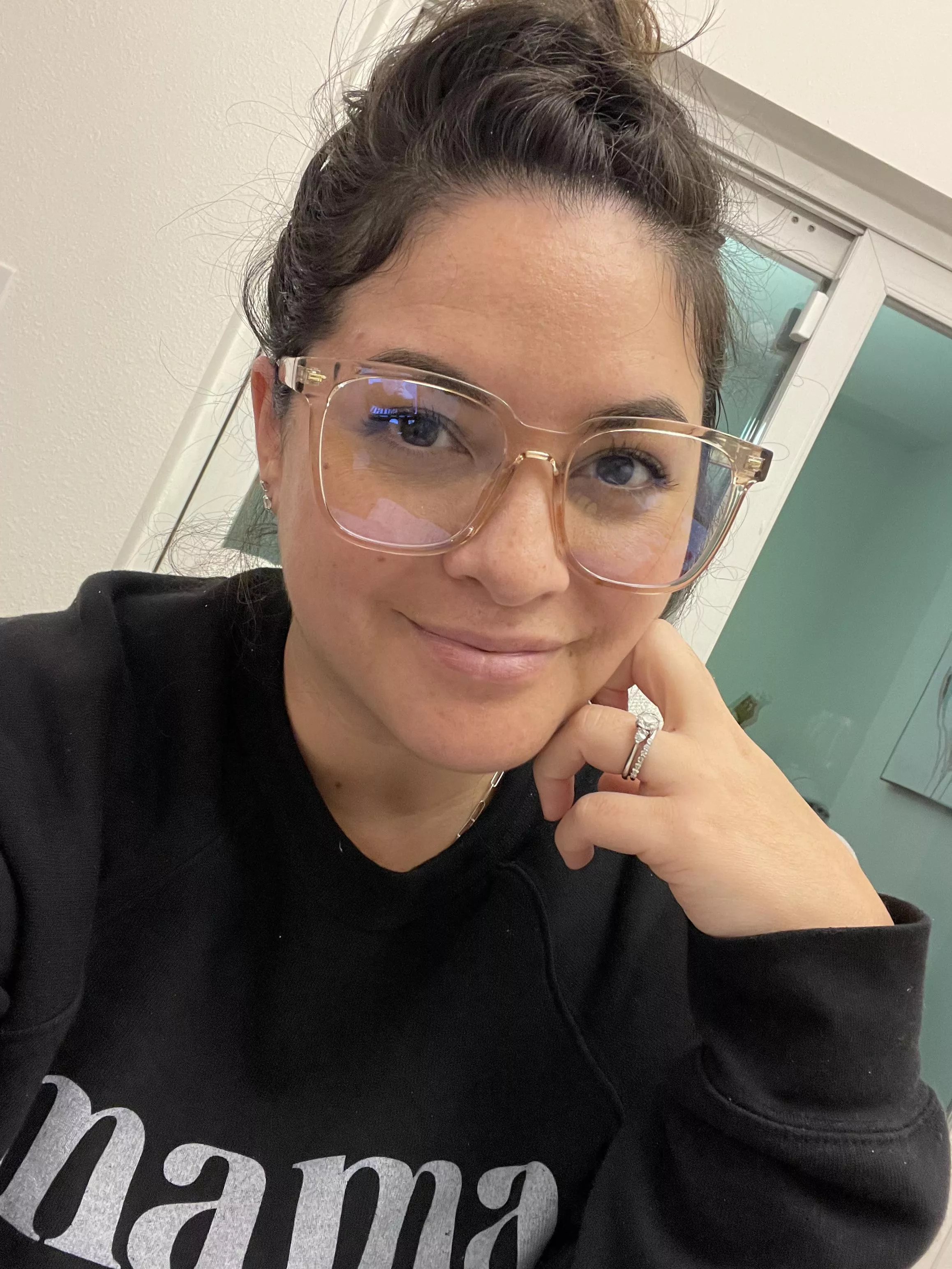 Mama hanging around with my new glasses