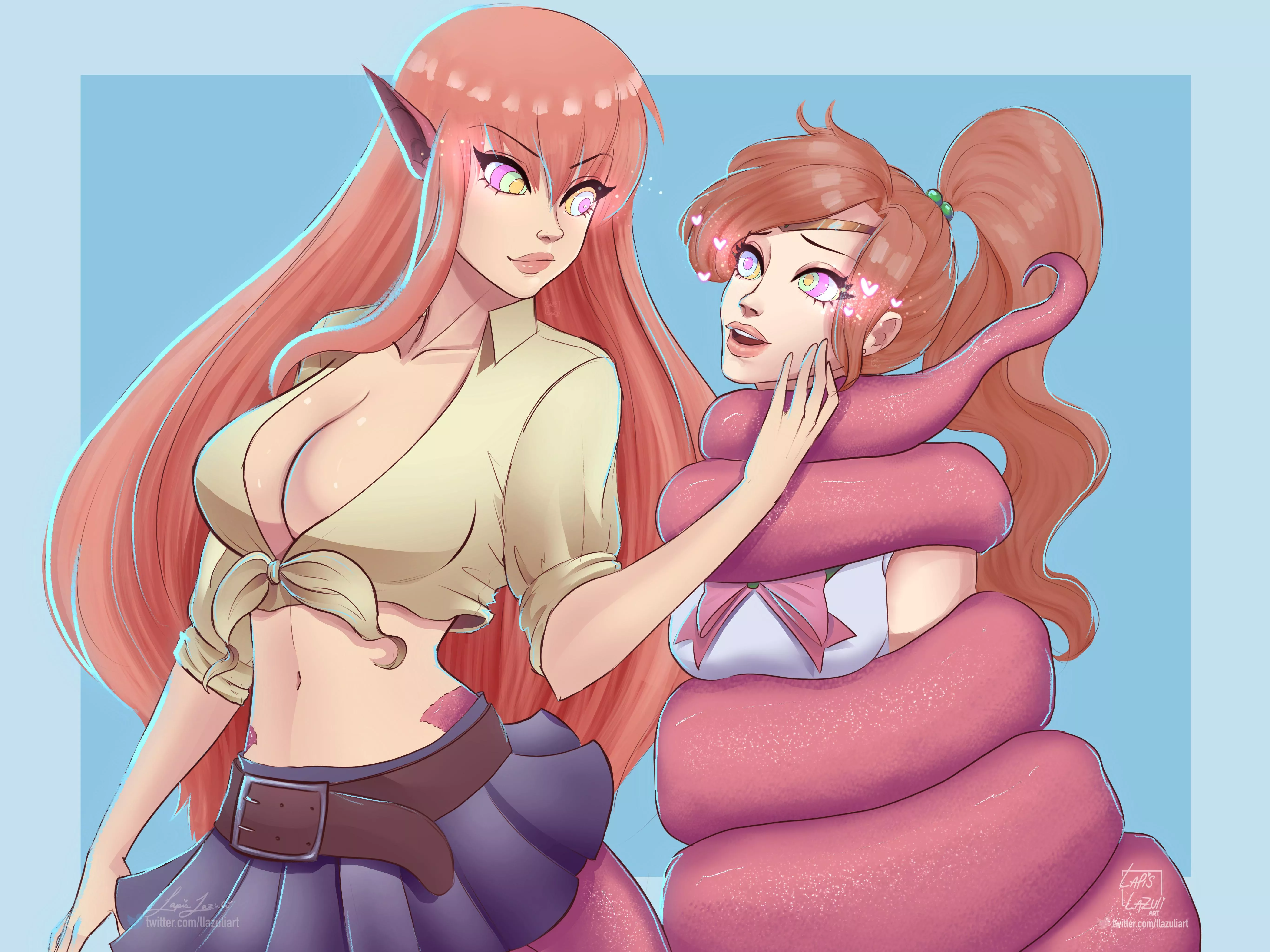Miia and Sailor Jupiter [Monster Musume; Sailor Moon] (LapisLazuliArt)