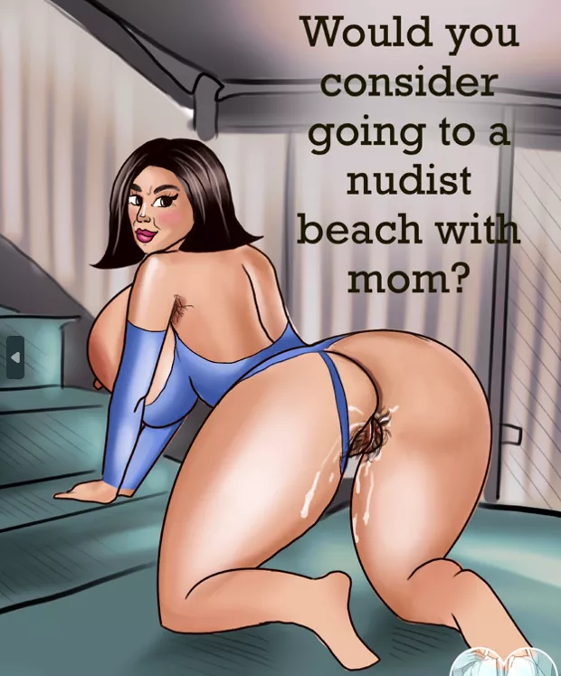 [Mother/Son Incest Art] Mother's Big Ass in One Piece Bathing Suit