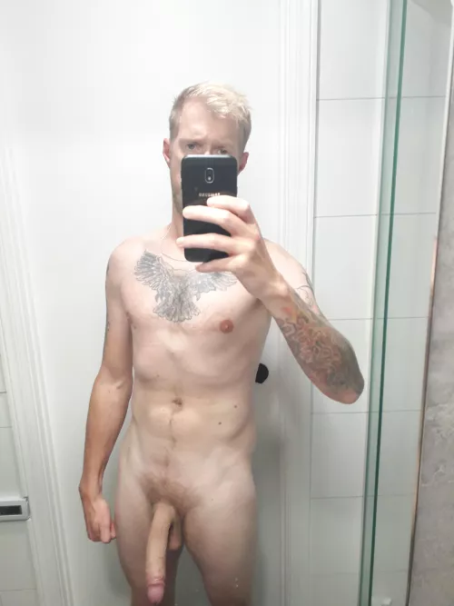 My pale white cock (and some ink)