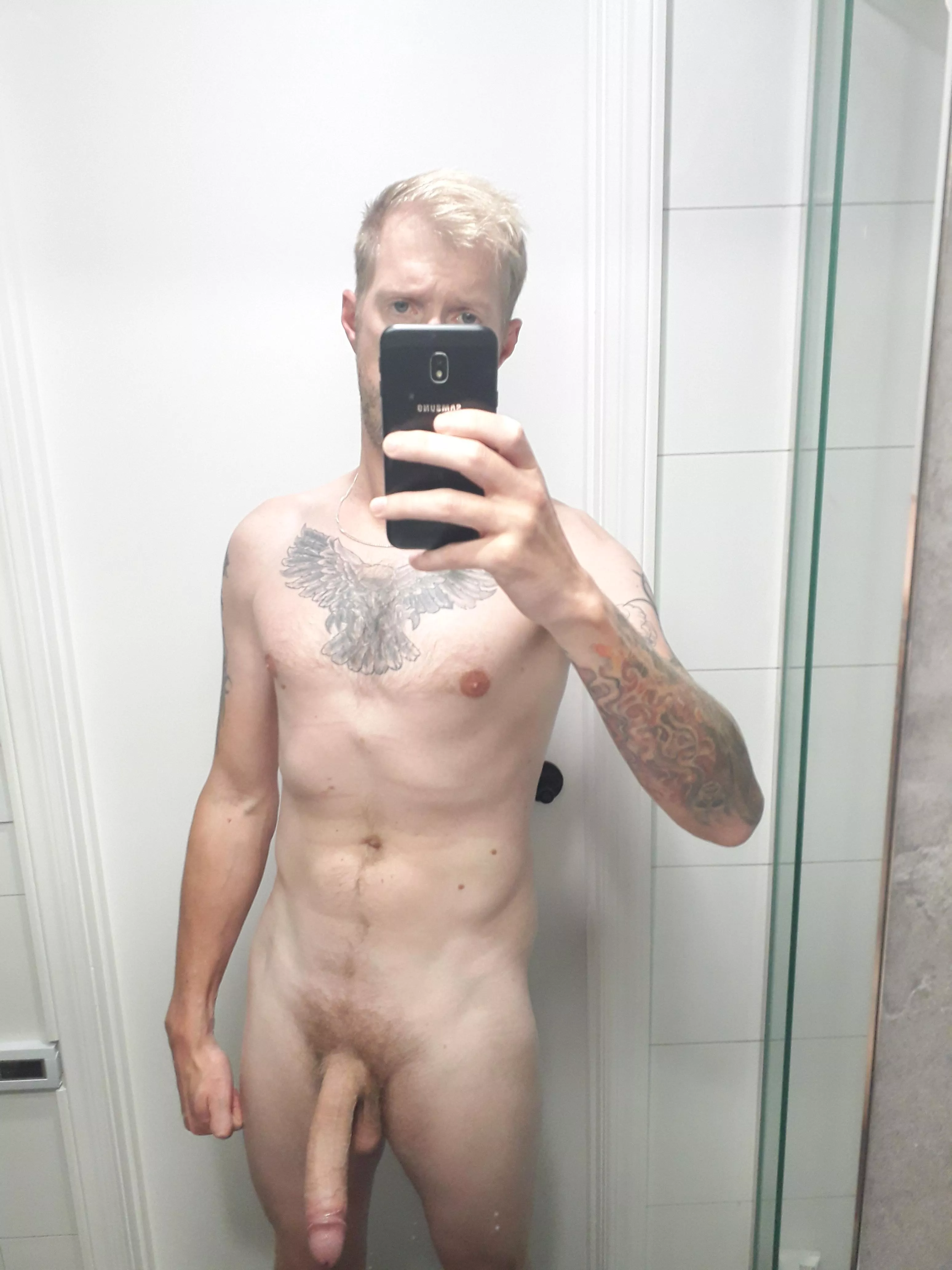 My pale white cock (and some ink)