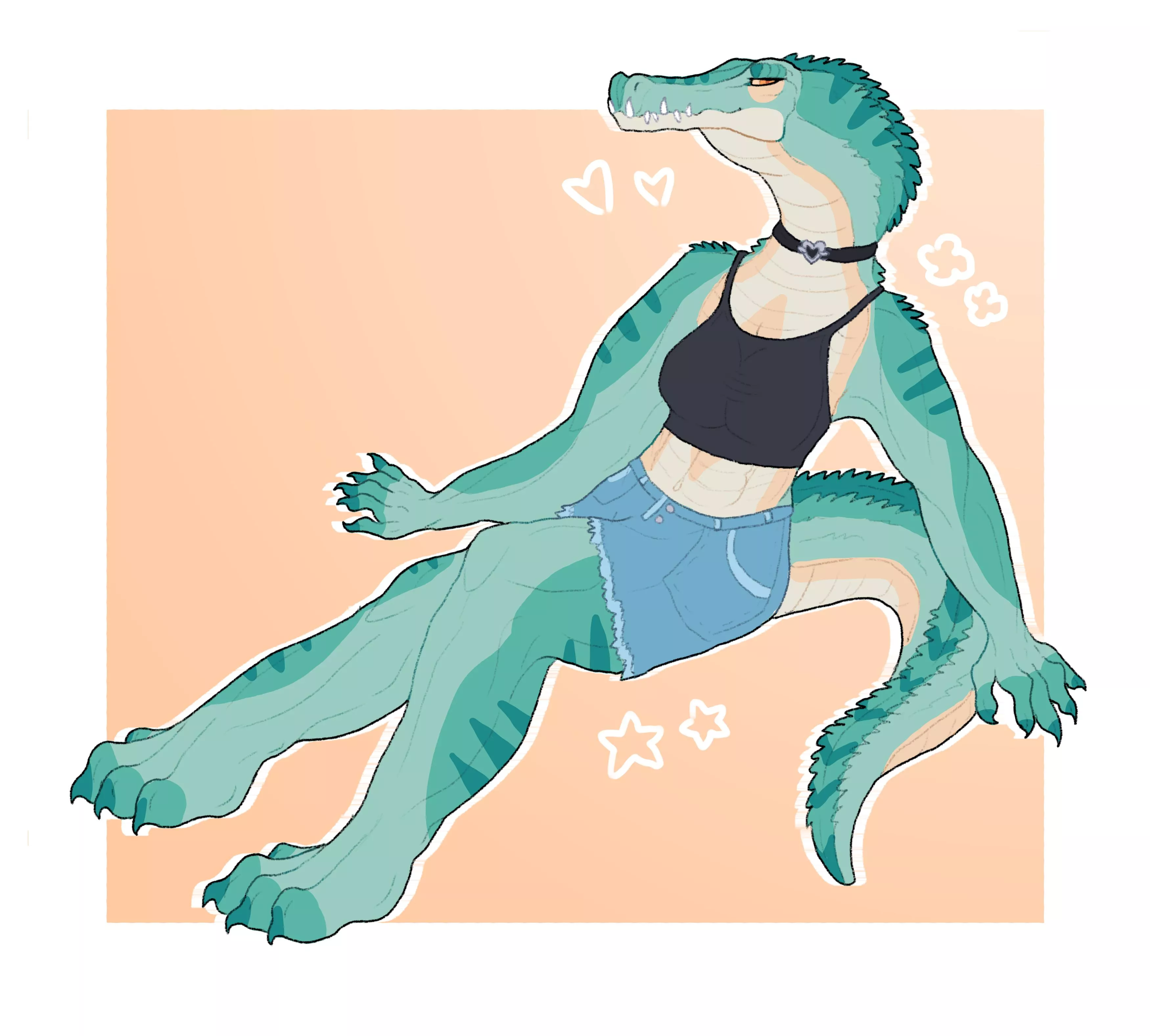 new doodle of my crocodile gal ^^