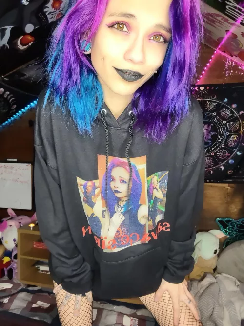 Only A Sweater & Fishnets