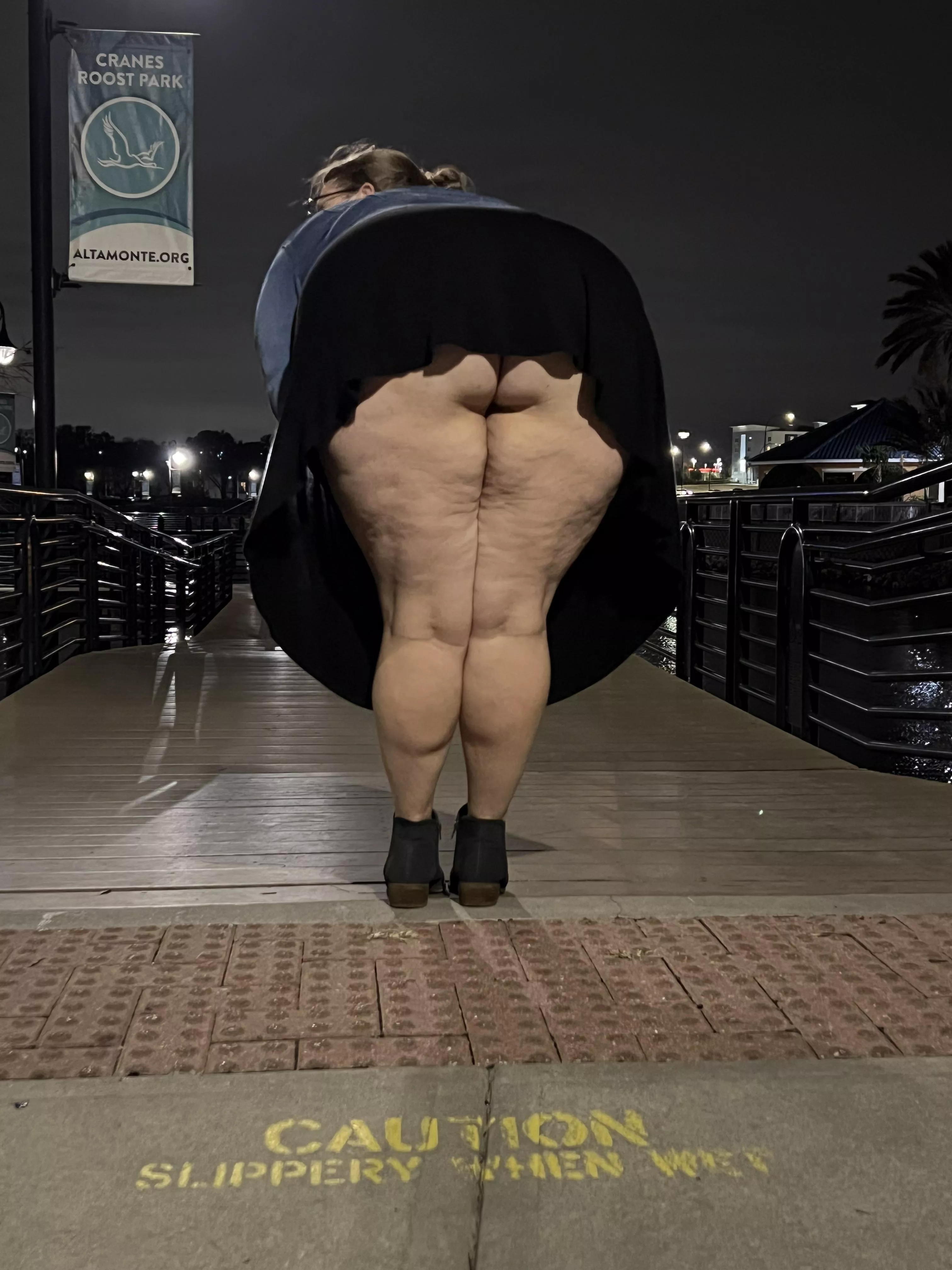 Out and about with no panties