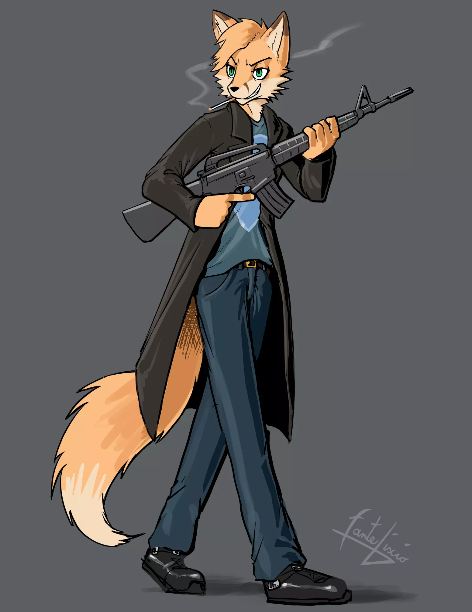 Postal Dude, but he's a fox - Foxtal Dude (by me)