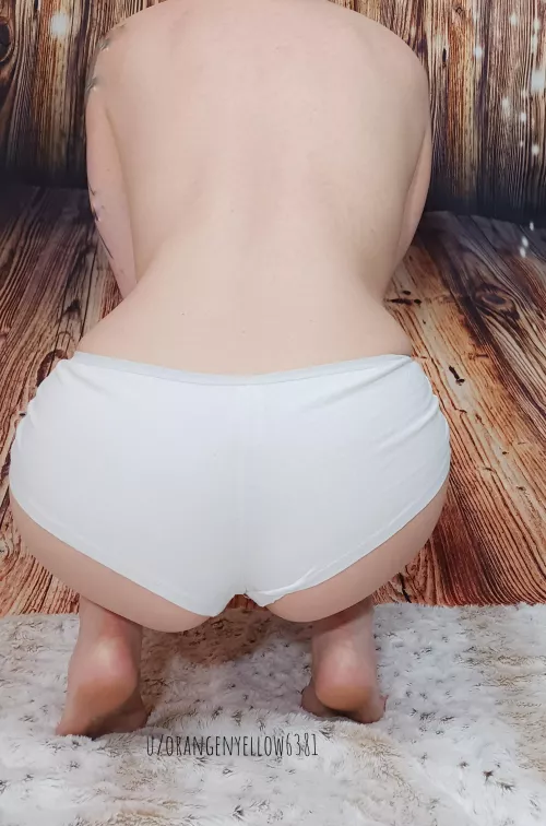 Pretty and simple white cotton panty lingerie