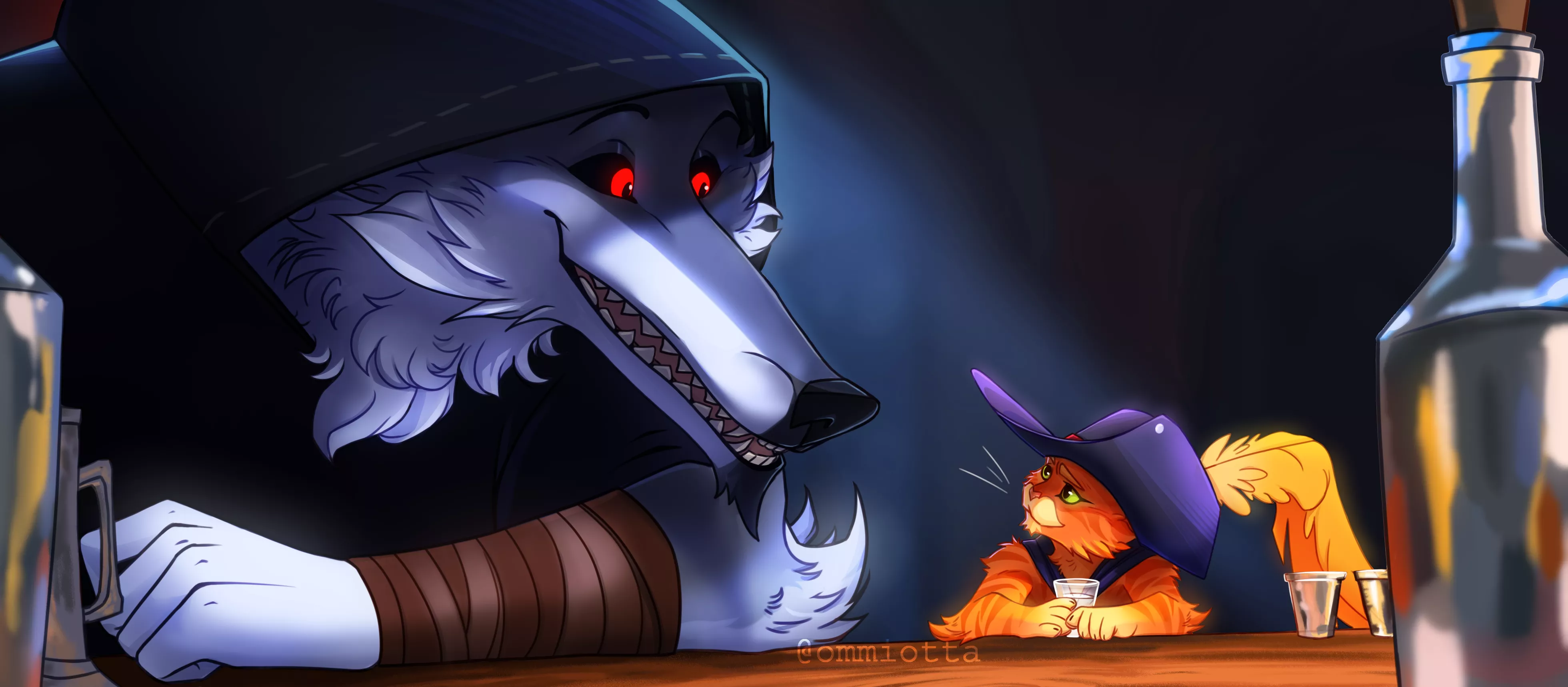 Puss in boots and Death (art by me!)