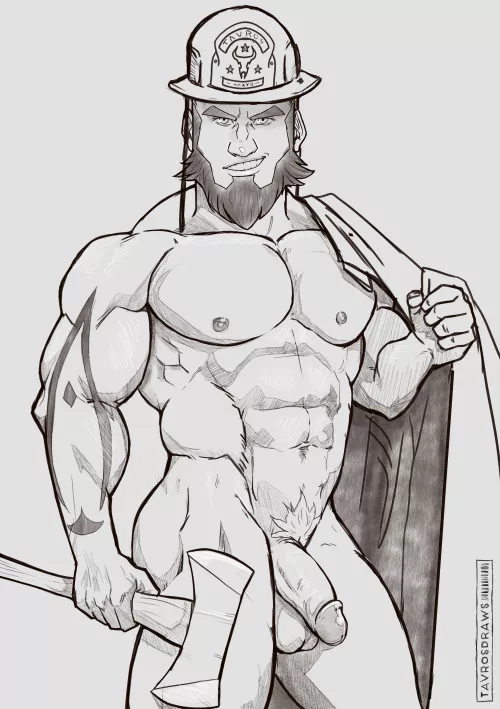 Sexy Firefighter By Tavros