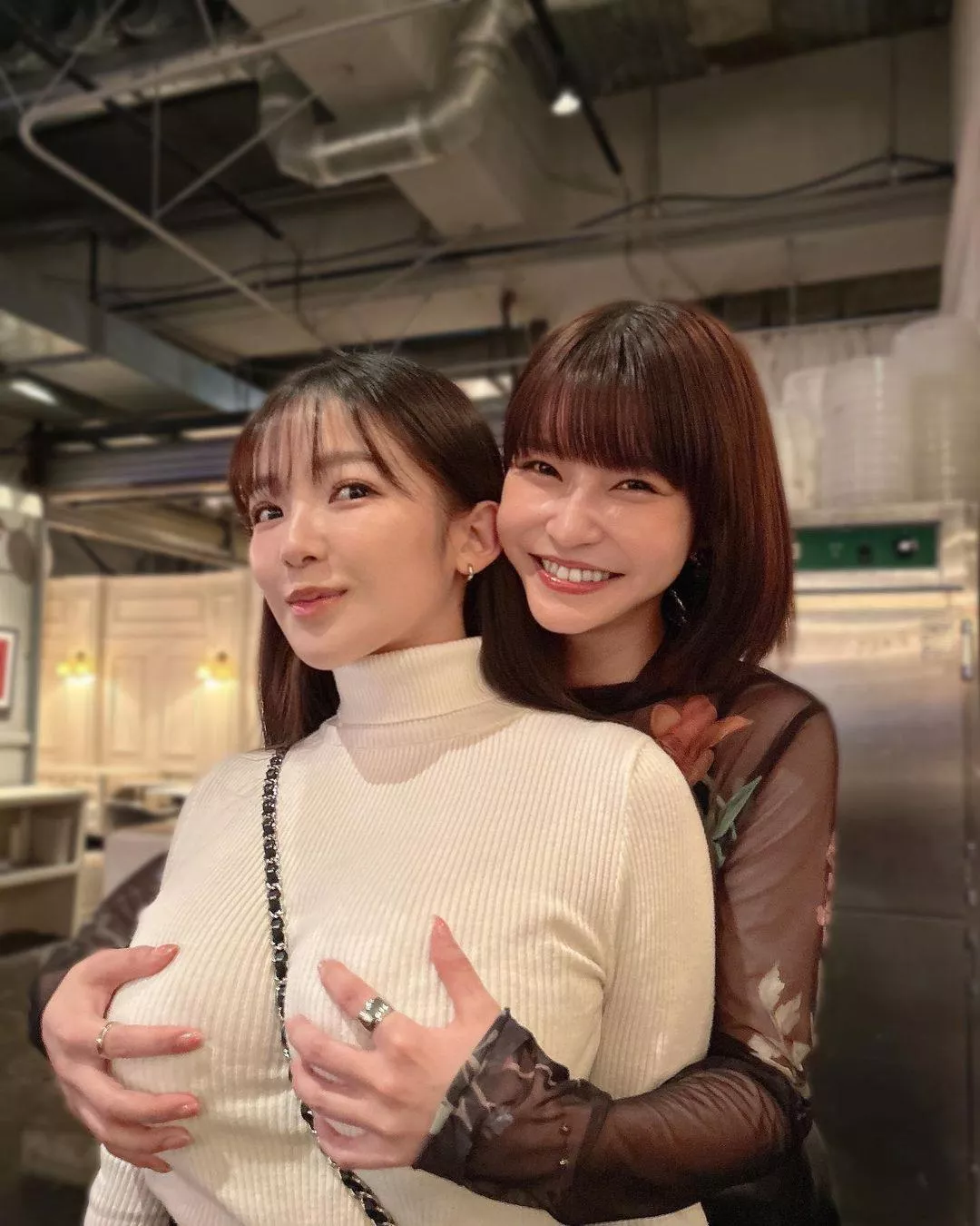 She can’t help but grab a handful herself