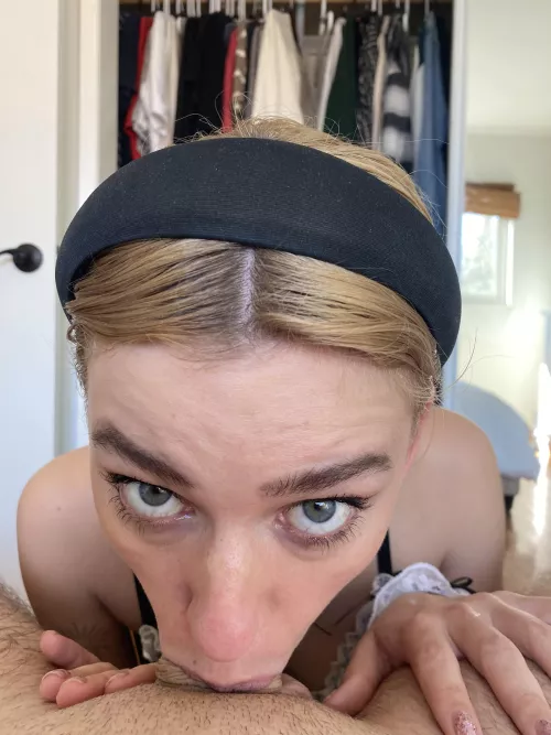 Taking him all the way down my throat