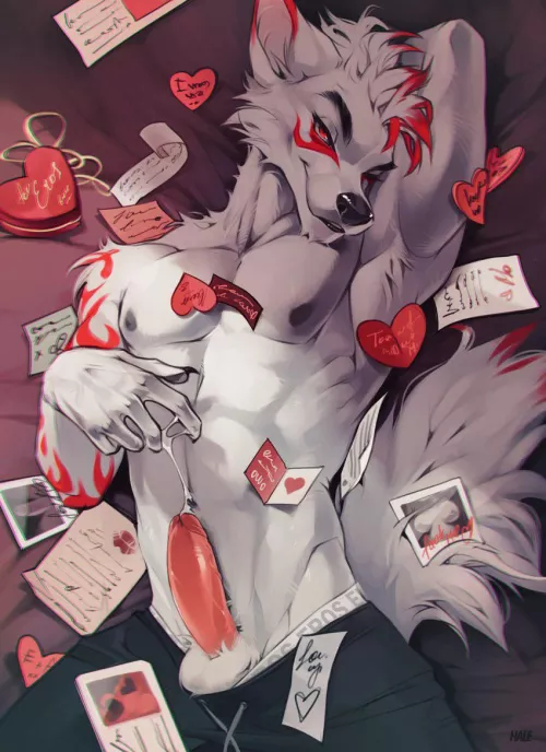 “Valentine’s Day is right around the corner. I’ve got a ‘Heart-on’ for you!” 💕🍆 (hale)