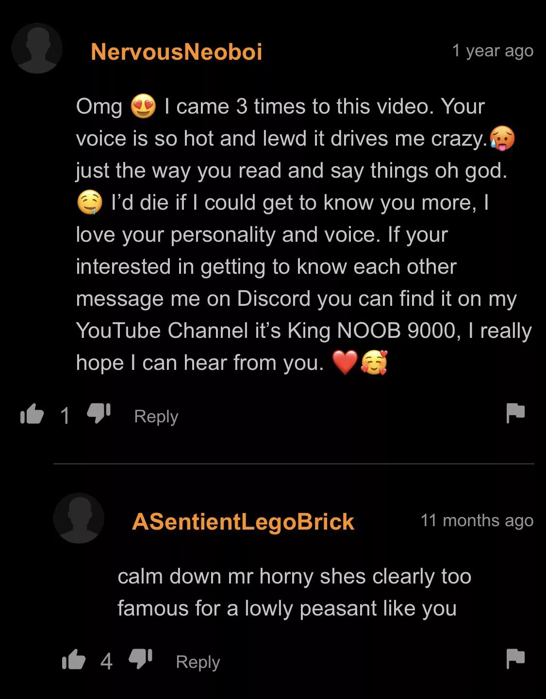 “calm down mr horny”