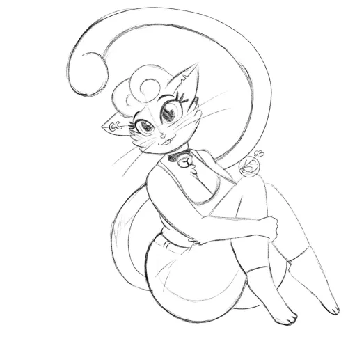 Drew my very first Anthro character, hope you guys like her! [OC]