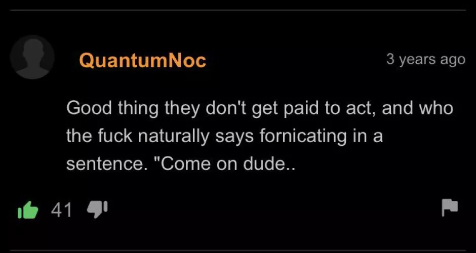 dude not happy with the fornicating