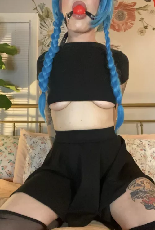 Gagged [F] and ready to be played with.