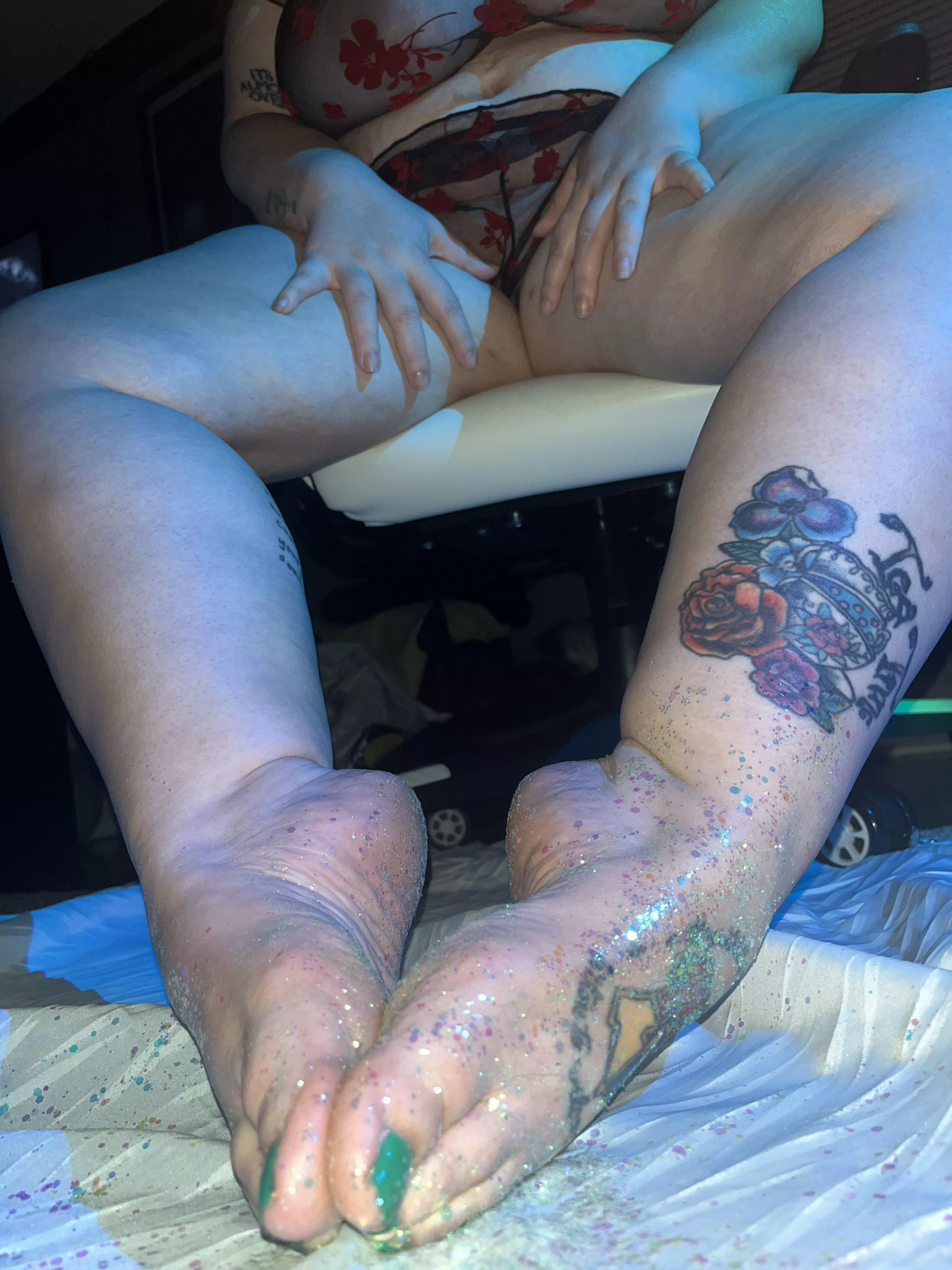 Glitter makes everything more fun, besides, now you can wash them for me.