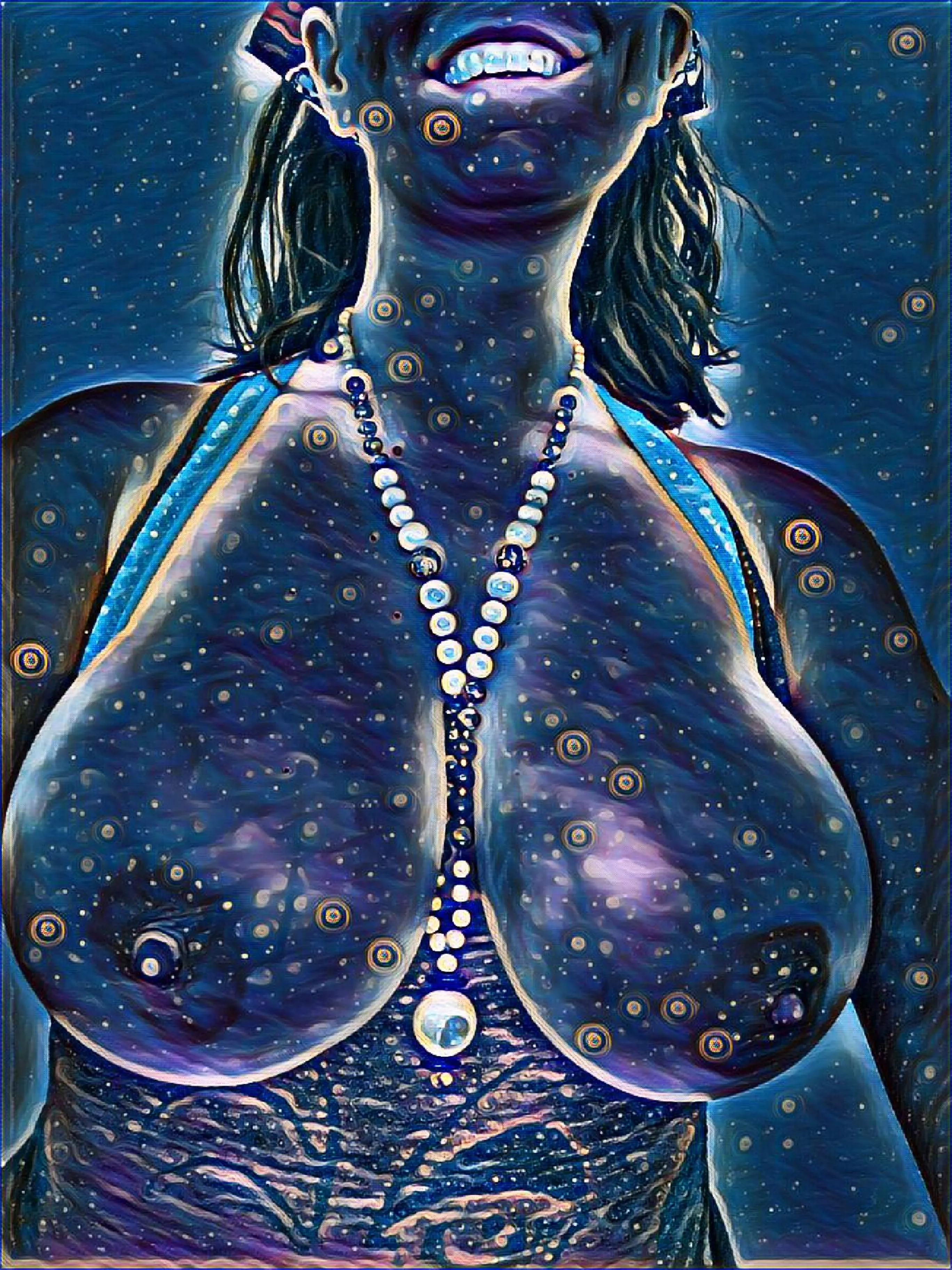 Hope this is welcomed ~~ Having fun playing with filters! & been contemplating the weaving of sacred&slutty lately, this cosmic effect is a representative of that to me ✨️😻☺️