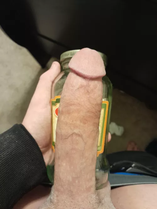 How about 'spaghetti sauce jar' thick?