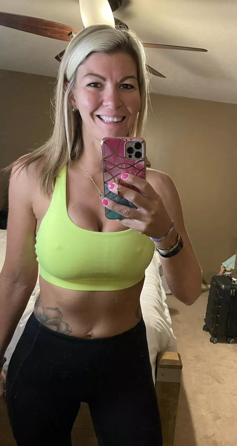 I think being Braless at the gym is frowned upon……..I always get stares. Just an average 39 year old trying to be comfy!