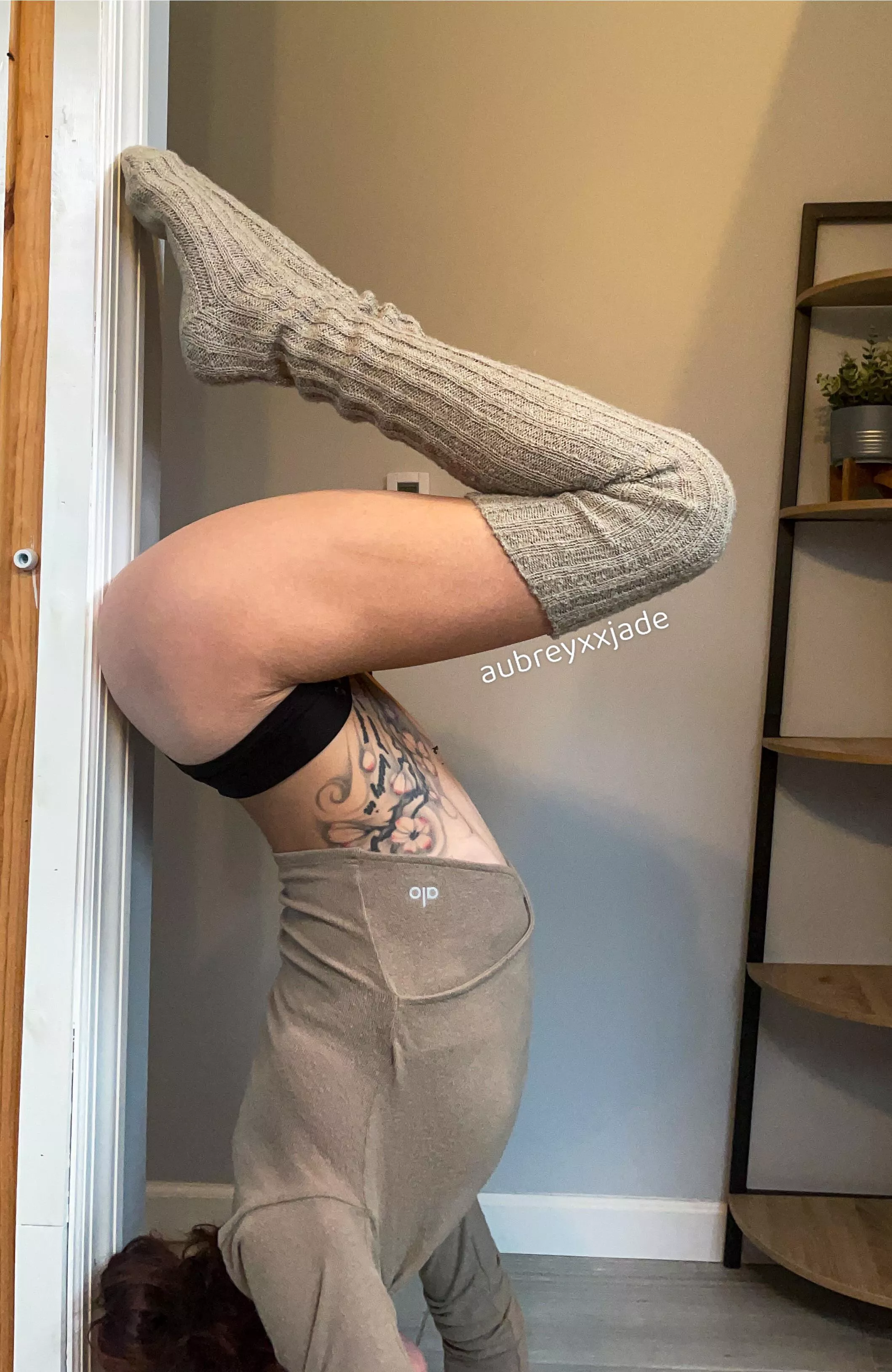 I wonder how long I could hold a handstand while you do whatever you want to me…