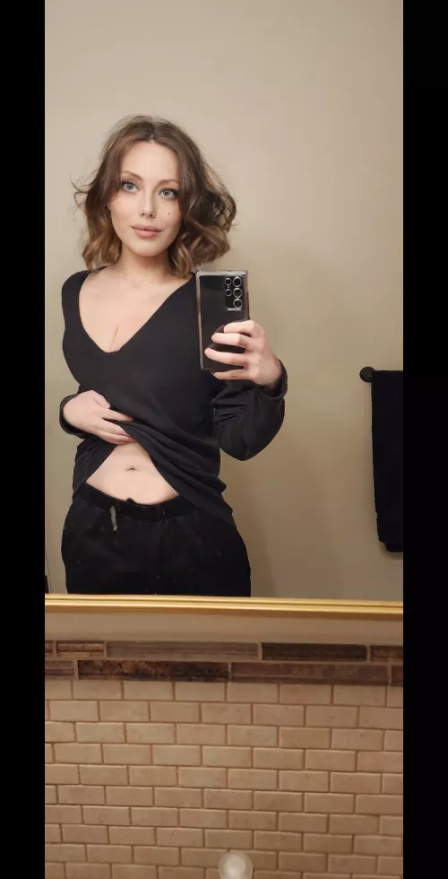 Just about to clean my dirty mirror.