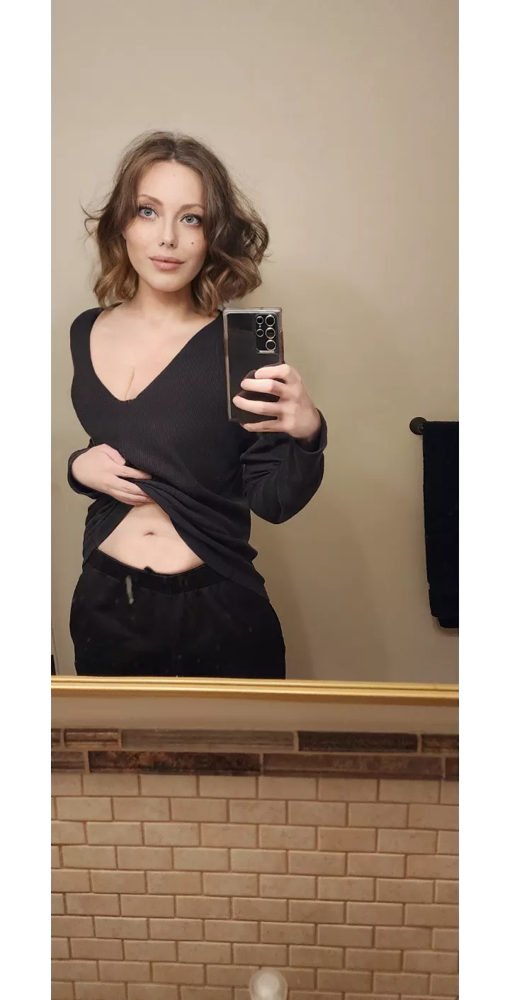 Just about to clean my dirty mirror.