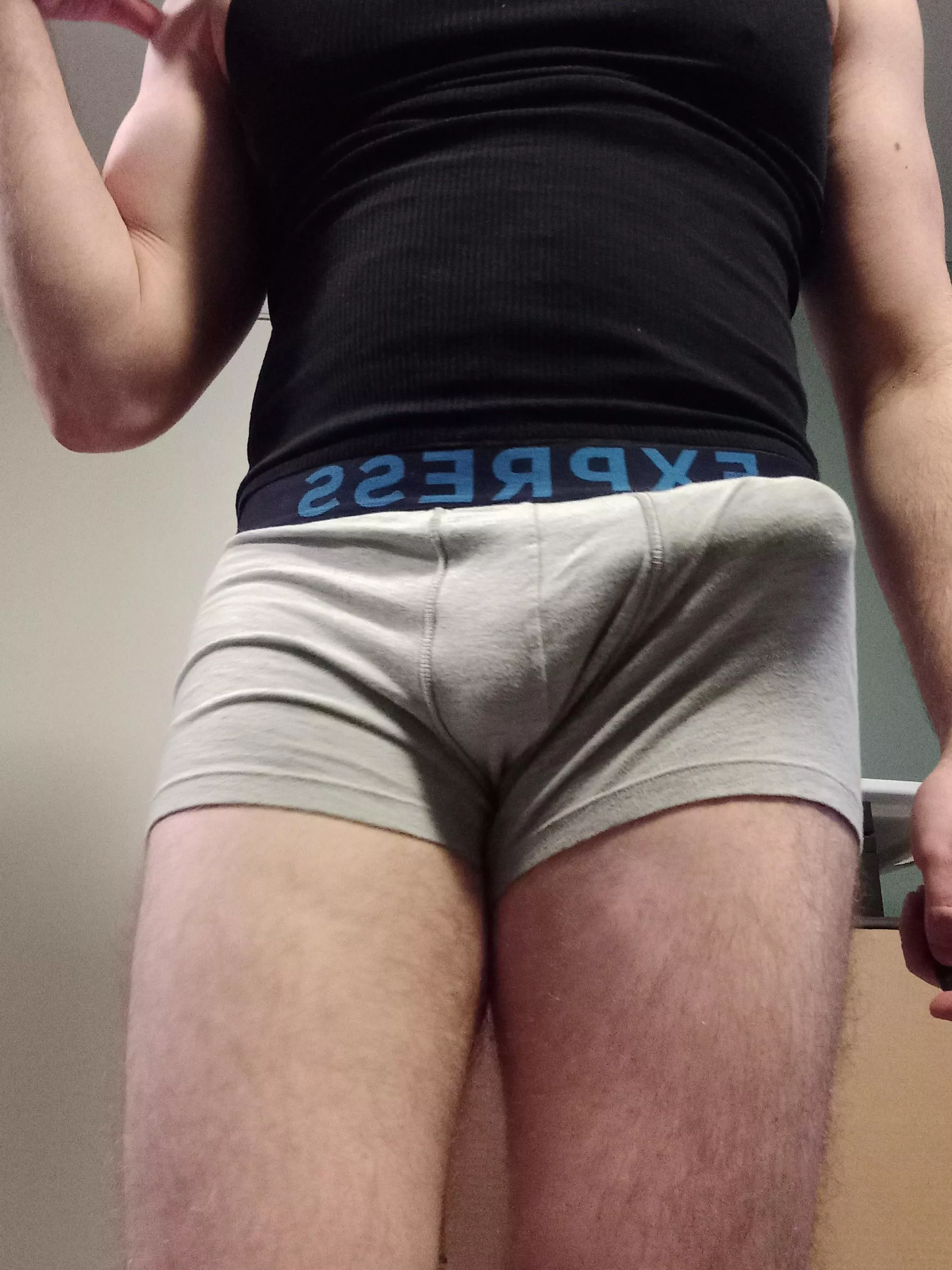 Just me in my underwear.